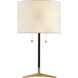 Canada 26.5 inch 100.00 watt Antique Brass/Black Table Lamp Portable Light